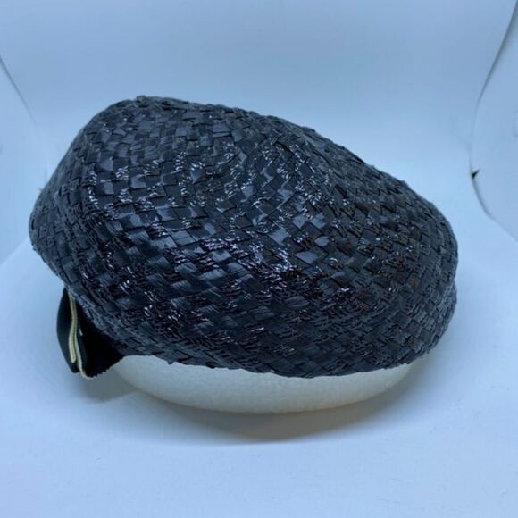 Vintage Union Made Blue Hat with Blue & Cream Bow - Picture 5 of 8